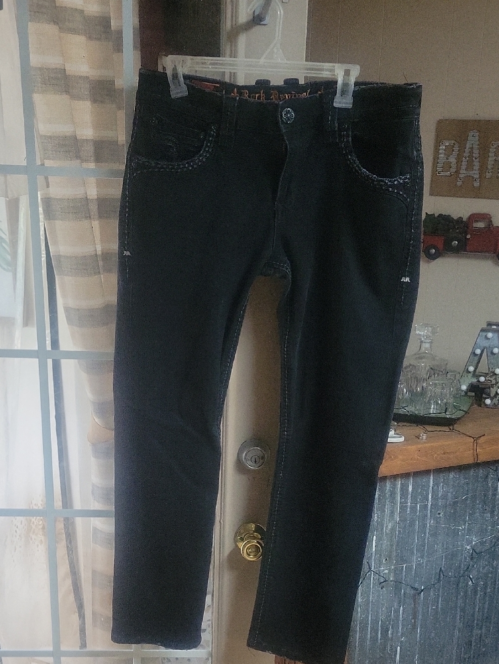 Mens Rock Revival Straight Legged Jeans